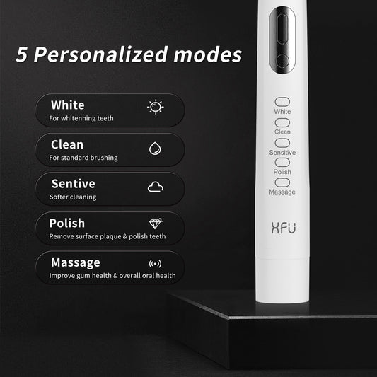 Sonic Electric Toothbrush – Smart Timer, 5 Cleaning Modes, Rechargeable