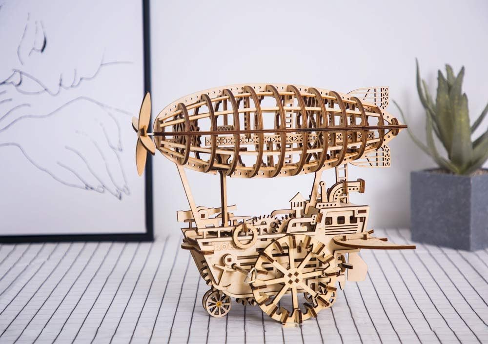 ROBOTIME ROKR 3D Wooden Air Vehicle Jigsaw Puzzle Model Kit Laser Cutting Kids Toys