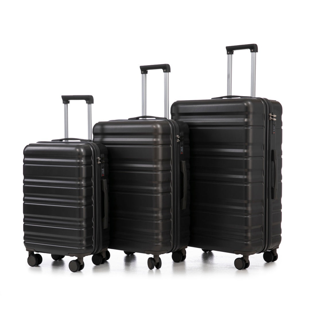 HIFINE TOURIST 20   24  28 3 Pcs   Set In ABS Spinner Wheel Luggage, Carry On Suitcase, Matching Color   Combination Loc