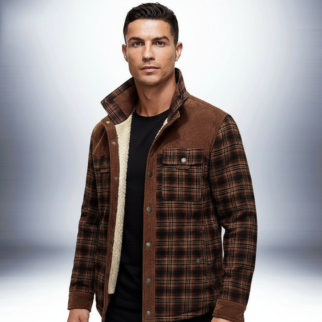 Winter Jacket Men Thicken Warm Fleece Jackets Coats Pure Cotton Plaid Jacket Military Clothes