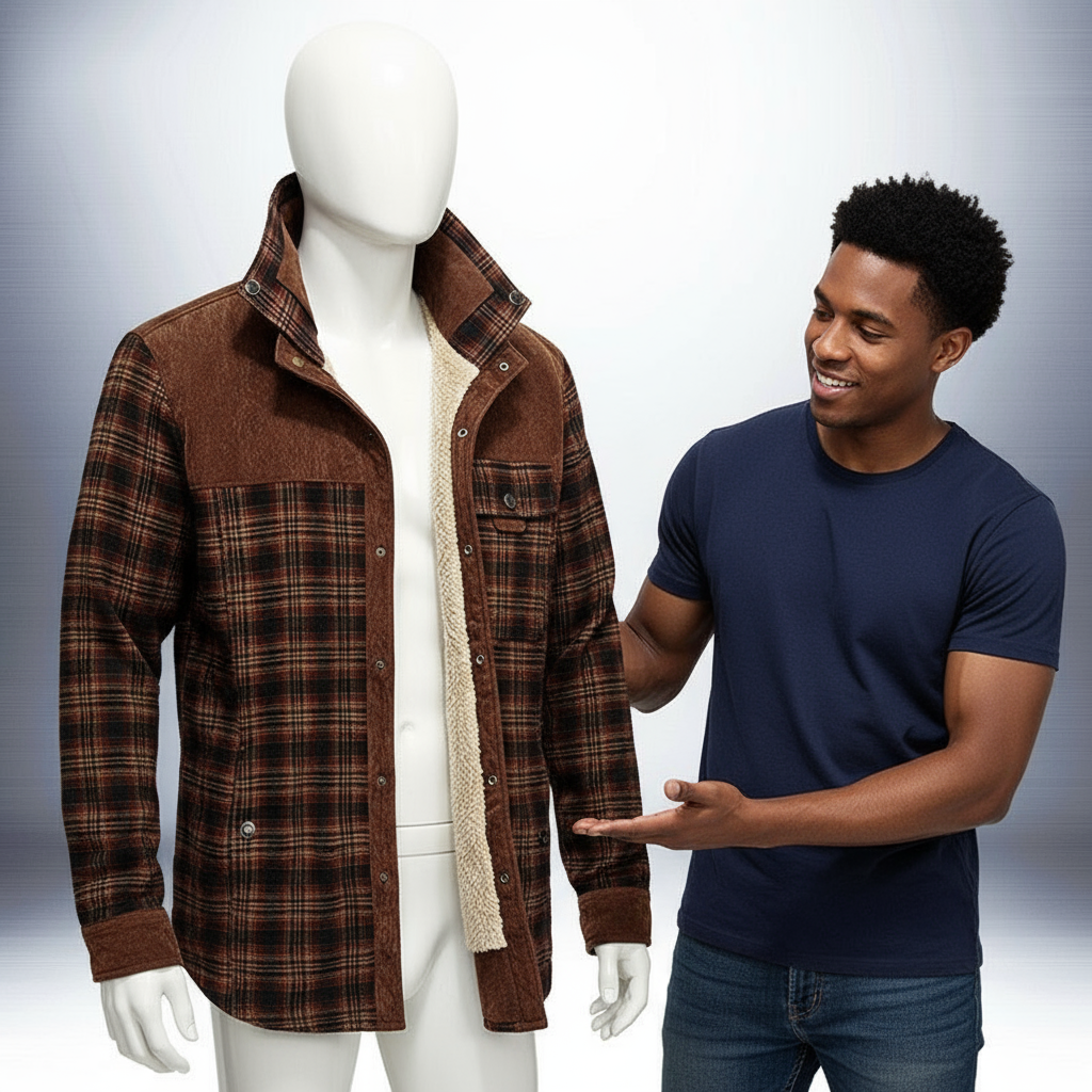 Winter Jacket Men Thicken Warm Fleece Jackets Coats Pure Cotton Plaid Jacket Military Clothes