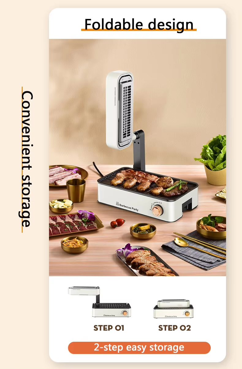 Foldable Electric Oven – Compact Countertop Grill & Toaster