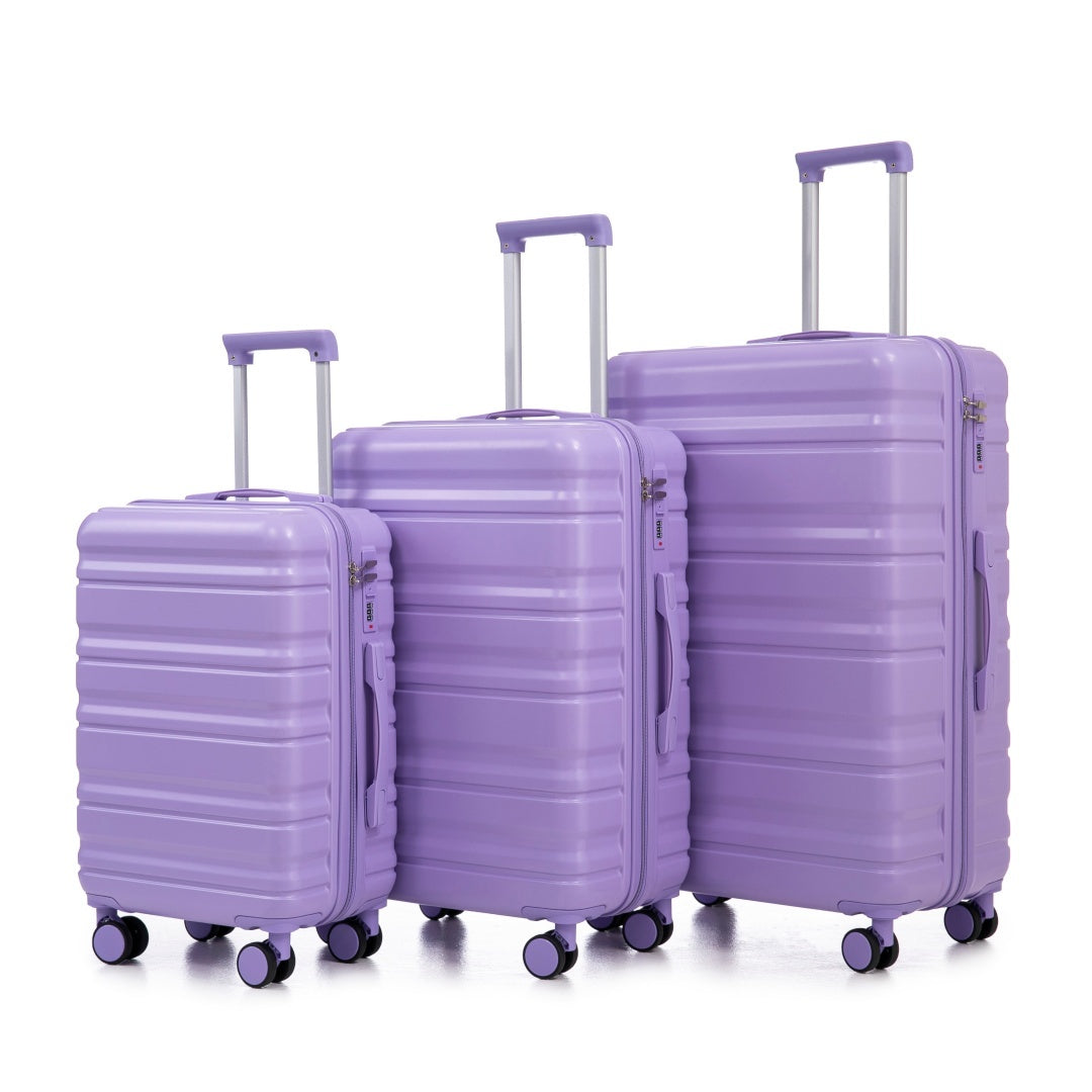 HIFINE TOURIST 20   24  28 3 Pcs   Set In ABS Spinner Wheel Luggage, Carry On Suitcase, Matching Color   Combination Loc