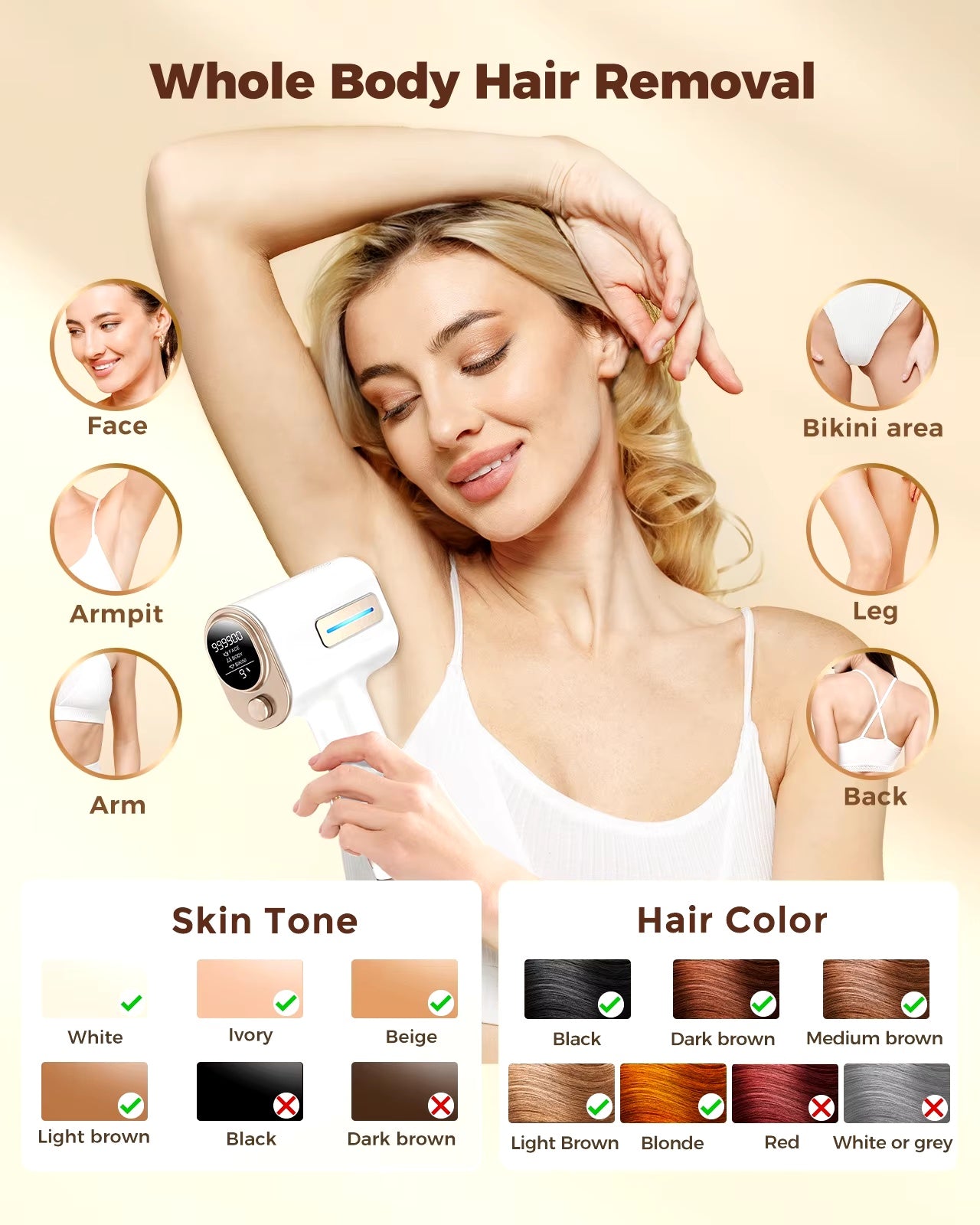 IPL Hair Removal Device – Professional Laser Epilator for Long-Lasting Smooth Skin