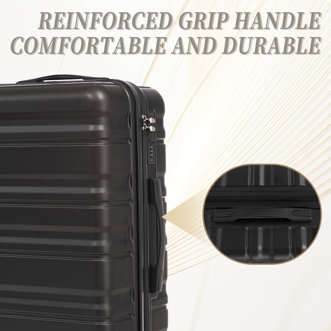 HIFINE TOURIST 20   24  28 3 Pcs   Set In ABS Spinner Wheel Luggage, Carry On Suitcase, Matching Color   Combination Loc