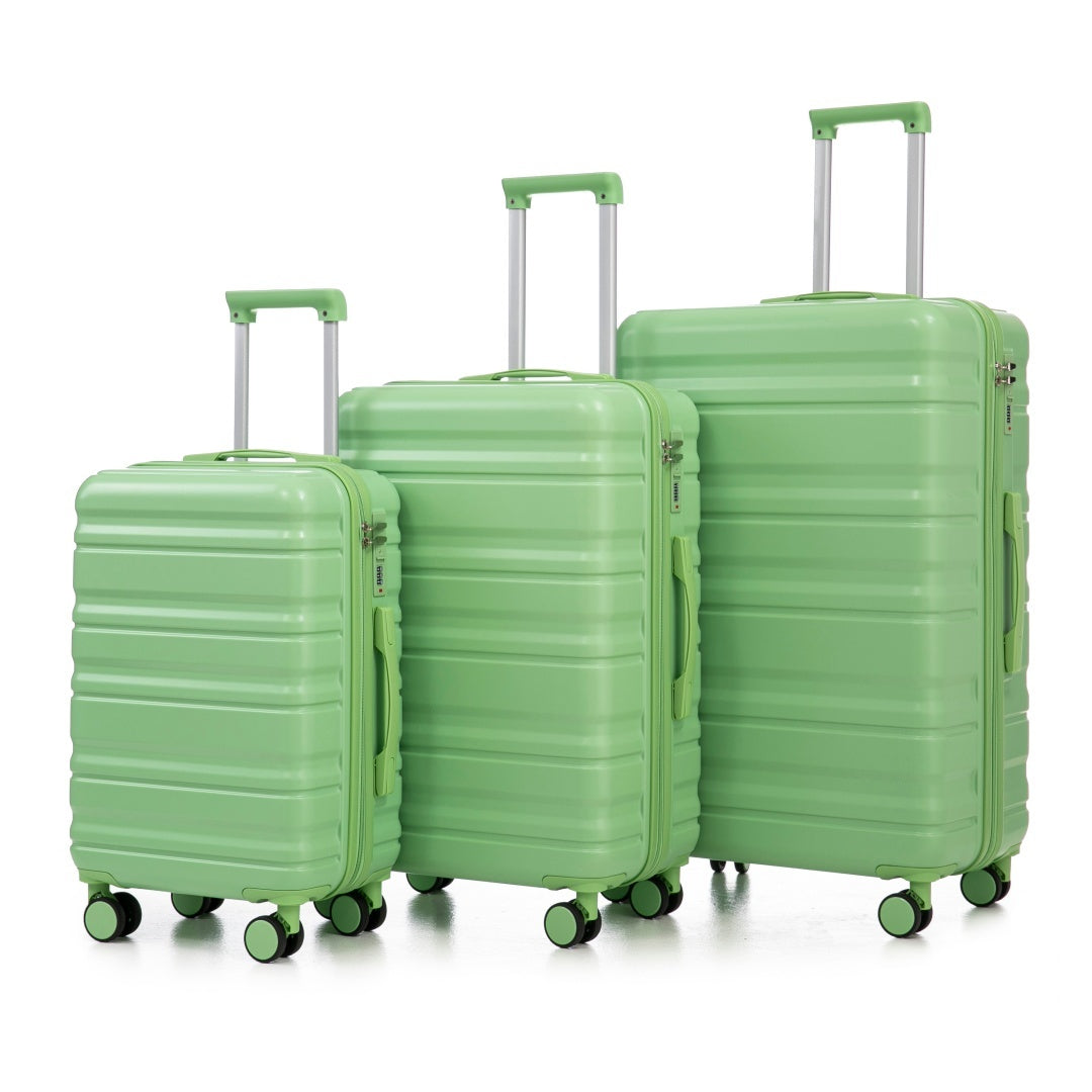 HIFINE TOURIST 20   24  28 3 Pcs   Set In ABS Spinner Wheel Luggage, Carry On Suitcase, Matching Color   Combination Loc