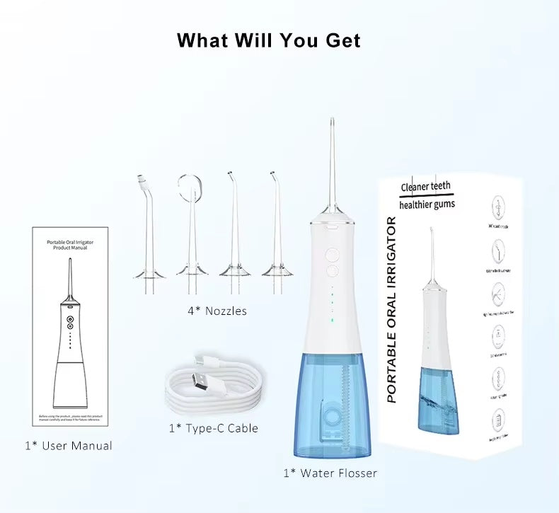 Cordless Water Flosser – Portable Oral Irrigator for Deep Dental Cleaning