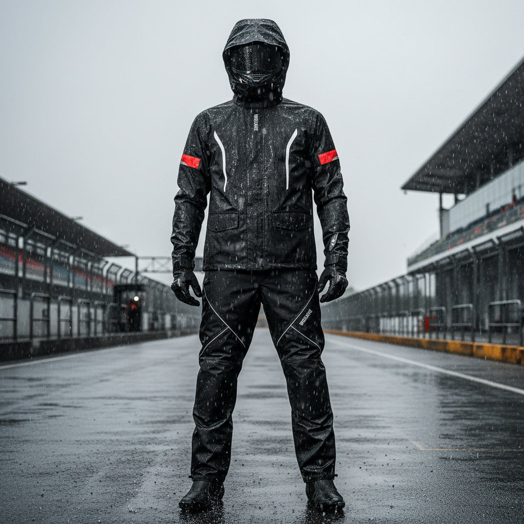 Waterproof Motorcycle Rain Suit – Full Body Outdoor Gear for Bikers