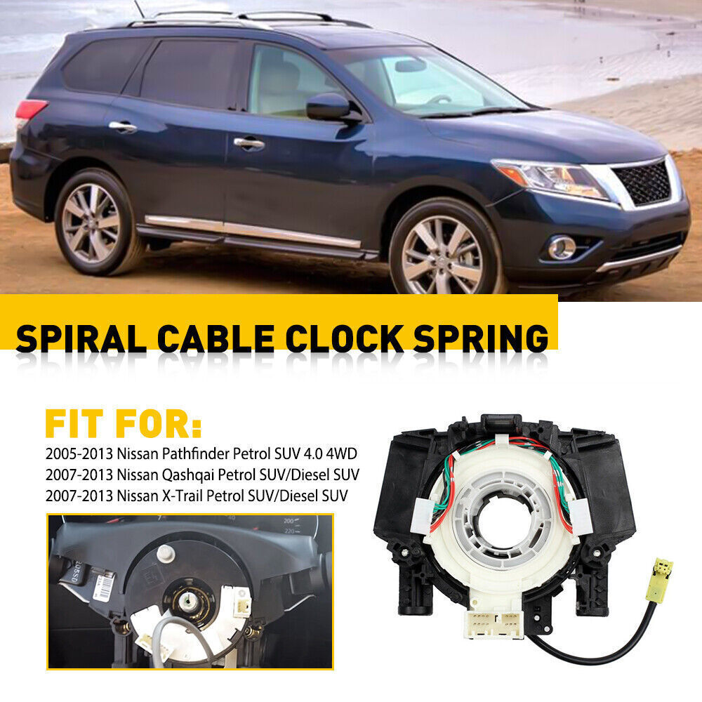 UK For  Qashqai Airbag Squib Clock Spring Sensor Spiral Cable 1 Plug 06-13