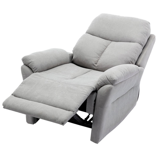Recliner Armchair for the Elderly – Soft Fabric Chair with Side Pockets, Adjustable Backrest