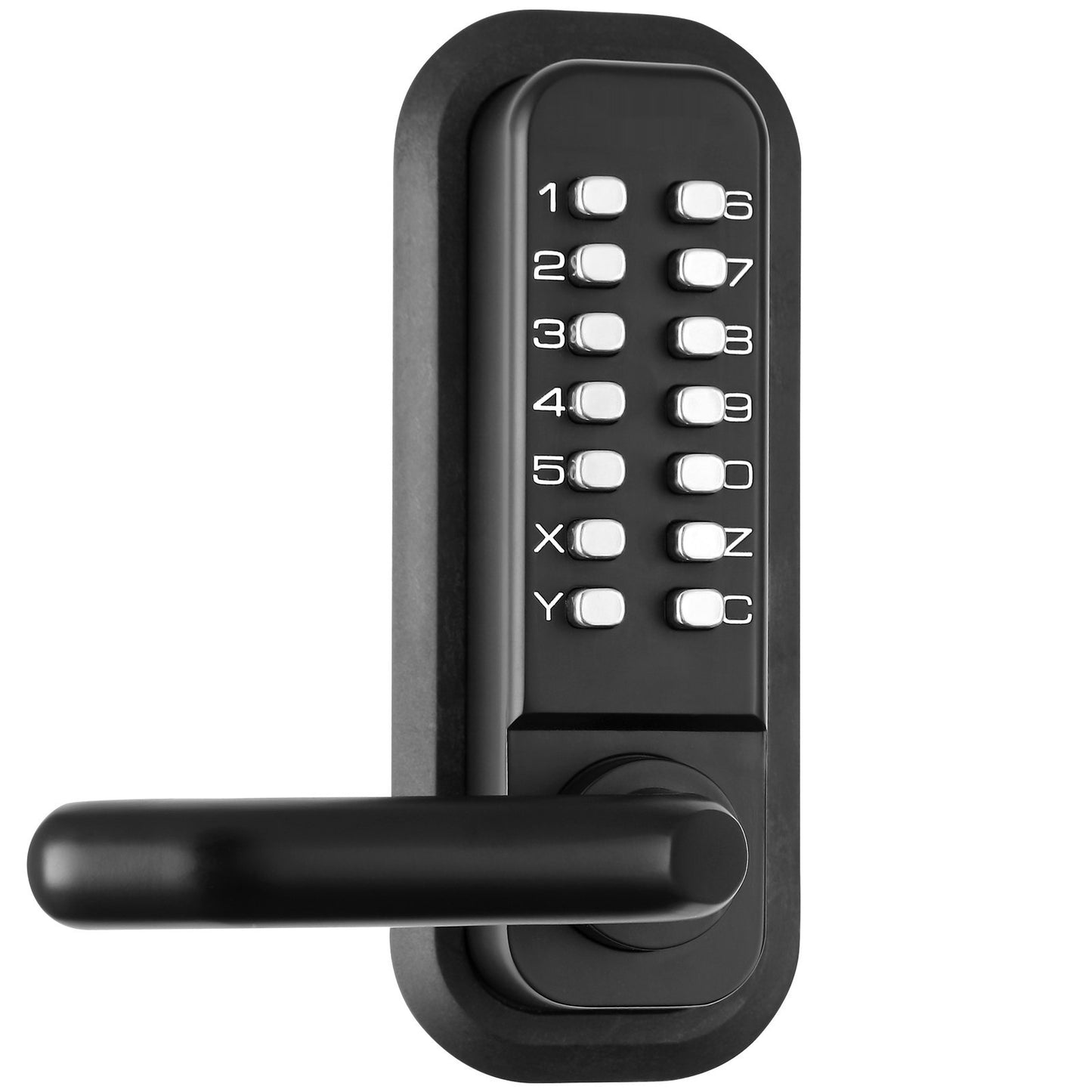 Mechanical Keyless Door Lock – 14-Digit Keypad, Dual-Sided Outdoor Lock, Automatic Security
