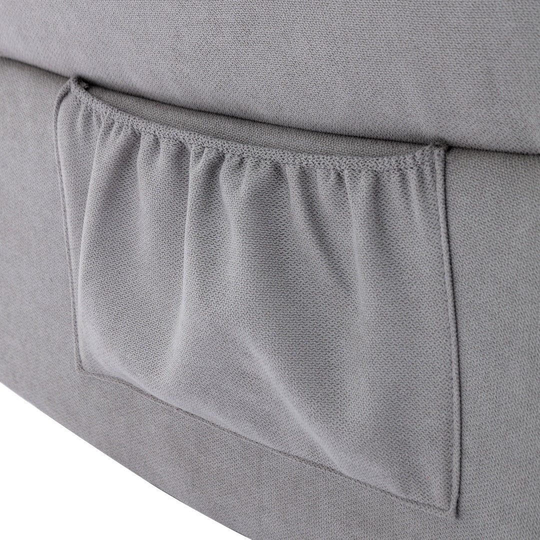 Recliner Armchair for the Elderly – Soft Fabric Chair with Side Pockets, Adjustable Backrest