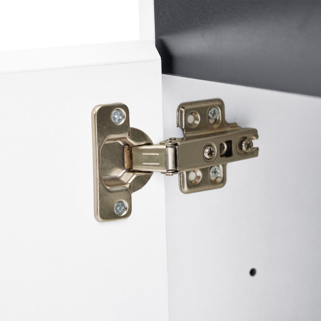 Modern White Sideboard Cabinet with 4 Drawers &amp; 4 Doors – 160x40x68cm