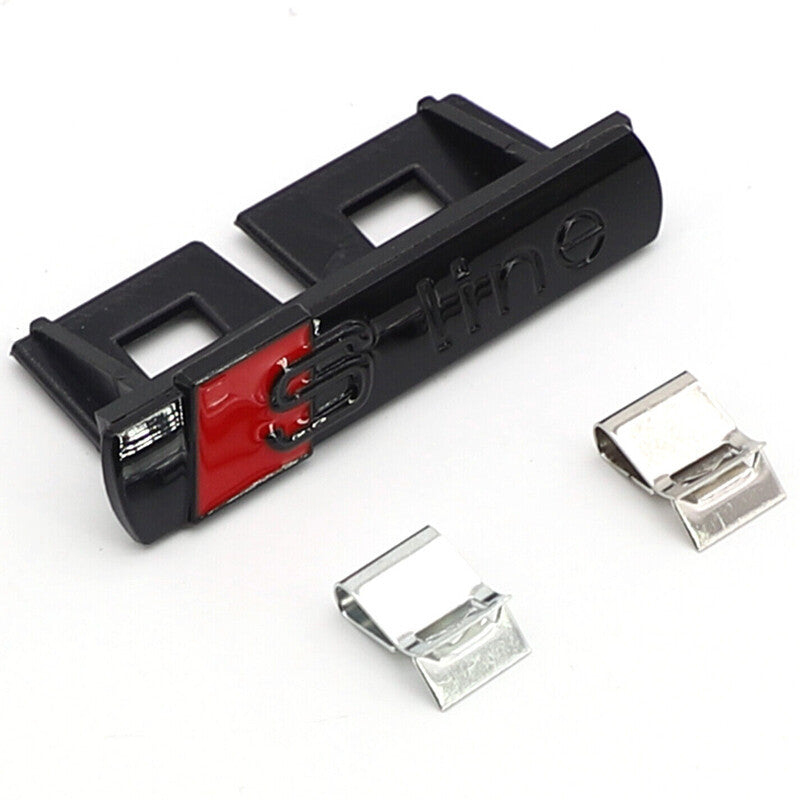 Gloss Black S Line Badge Emblem 1 Grill 3 Stickers For A3 A4 A5 A6 A8 TT Q7