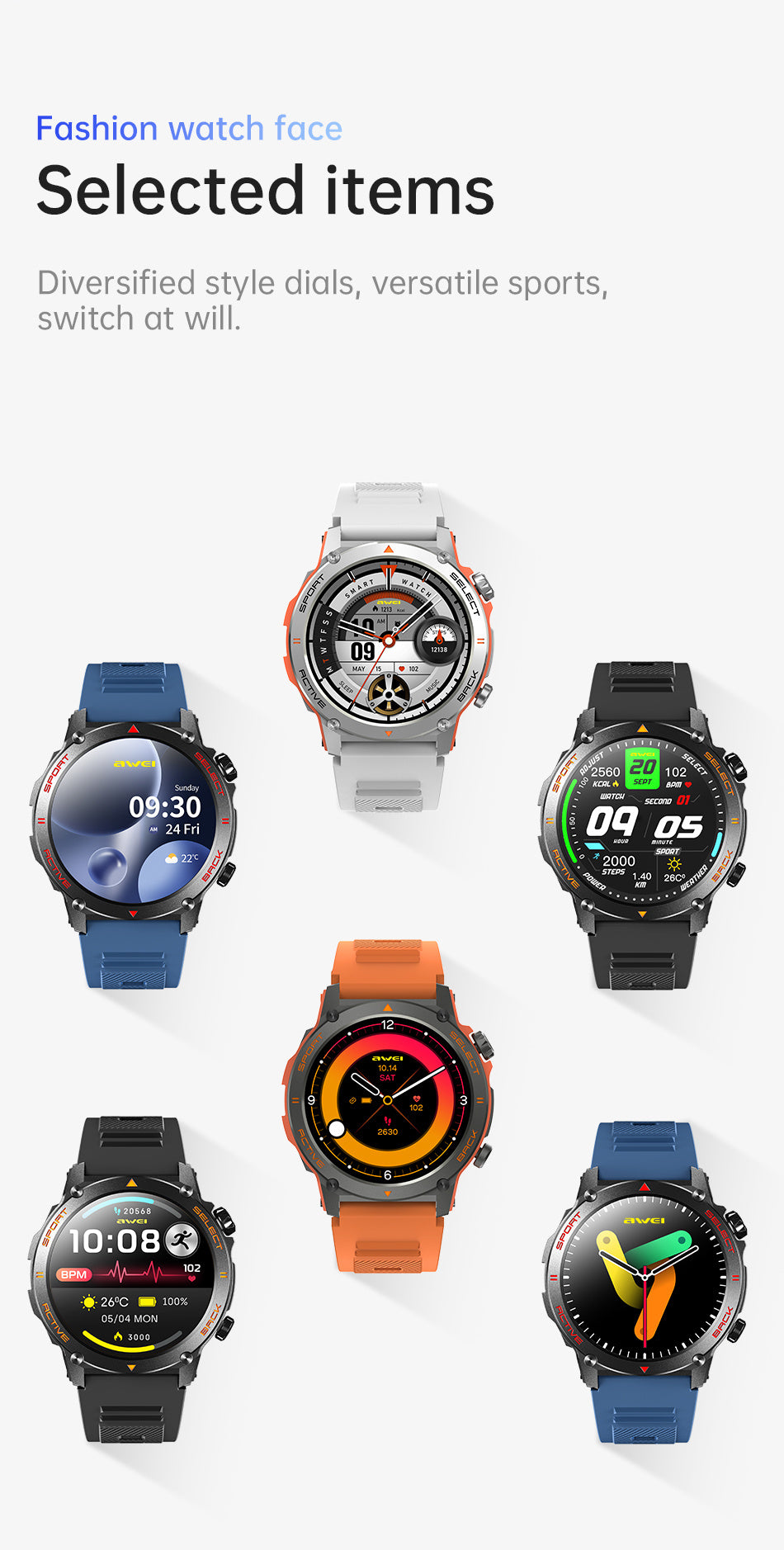 AWEI AMOLED Smartwatch H52 