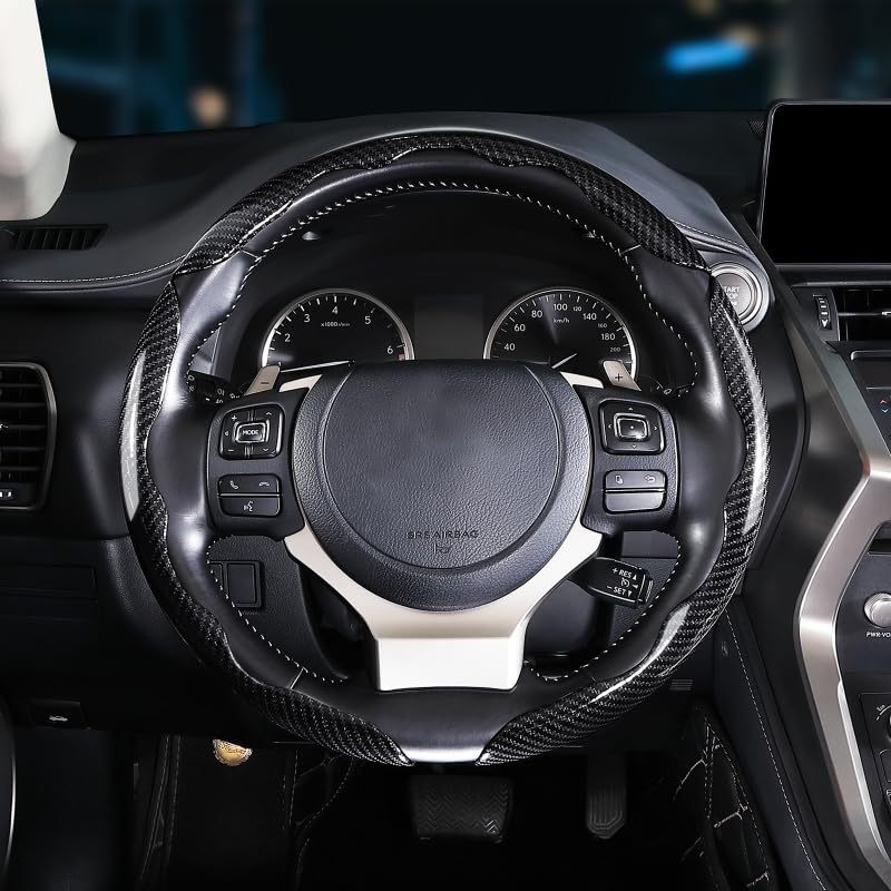 7-Car Steering Wheel Cover-Black