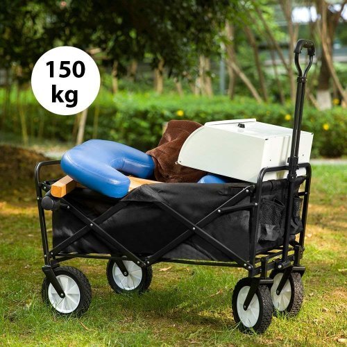 Garden Cart Foldable Pull Wagon Hand Cart Garden Transport Cart Collapsible Portable Folding Cart