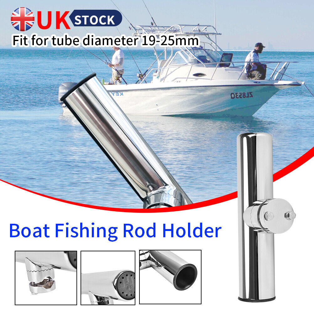 19-25mm Fishing Rod Holder Stainless Steel Rail Mount Rail For Marine Boat  UK