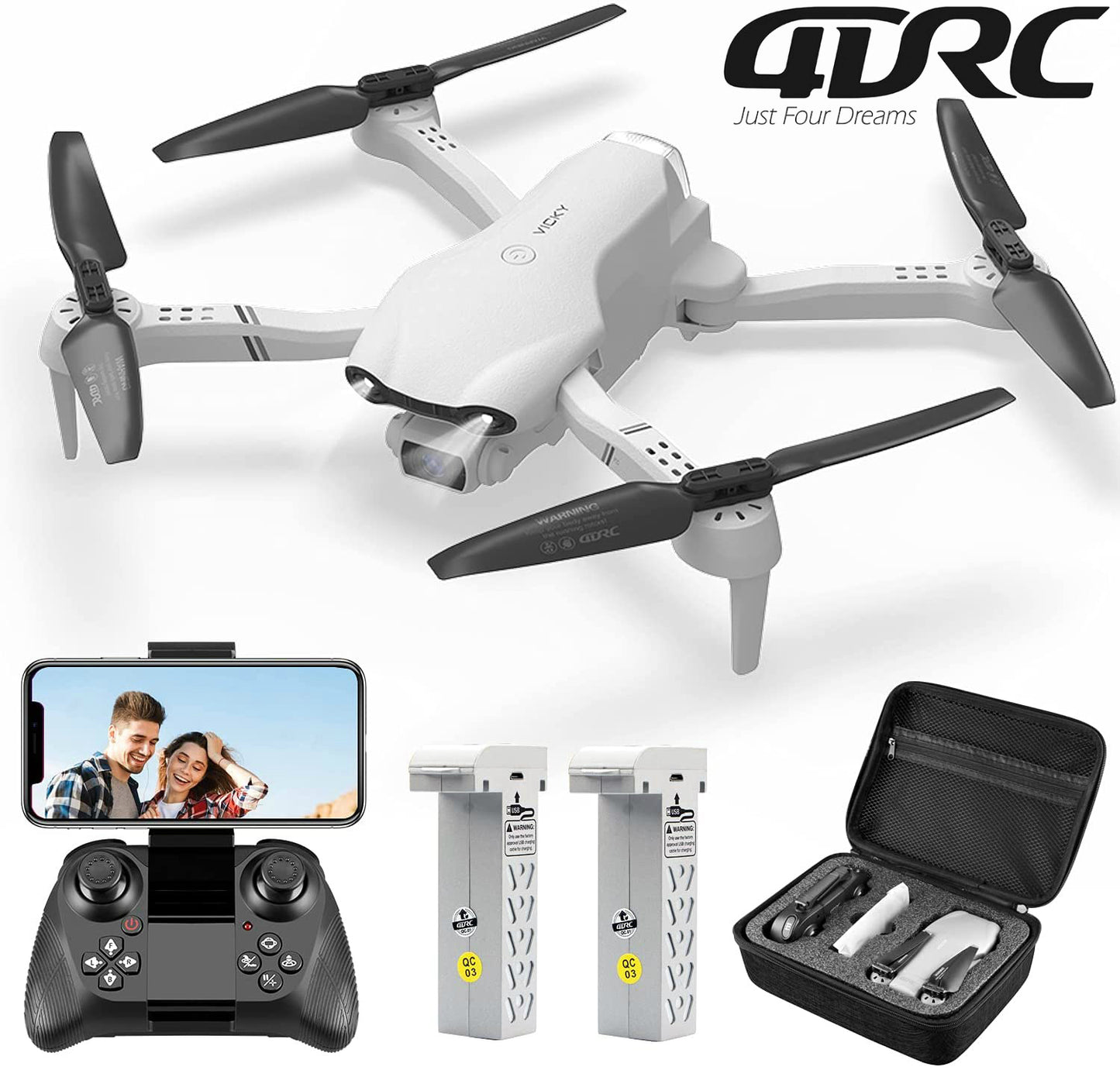 UK 4DRC F10 Foldable Drone With Camera WIFI FPV For Adults,1080P HD FPV Live Video RC Quadcopter,Logistics Is Randomly Sent By EVRI,ROYAL MAIL,Amazon Logistics