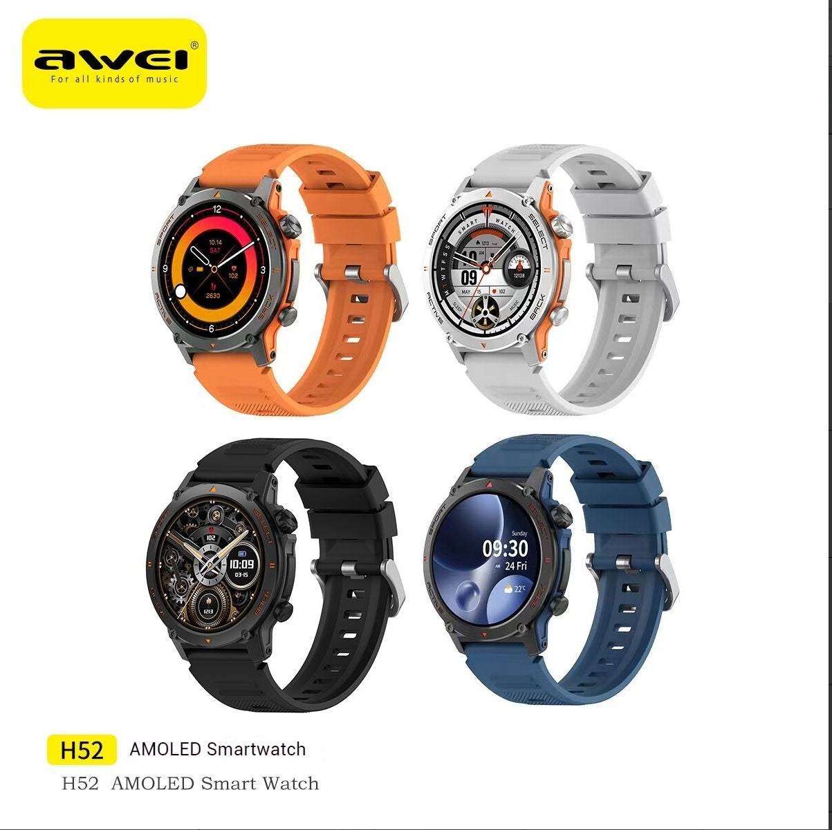 AWEI AMOLED Smartwatch H52 