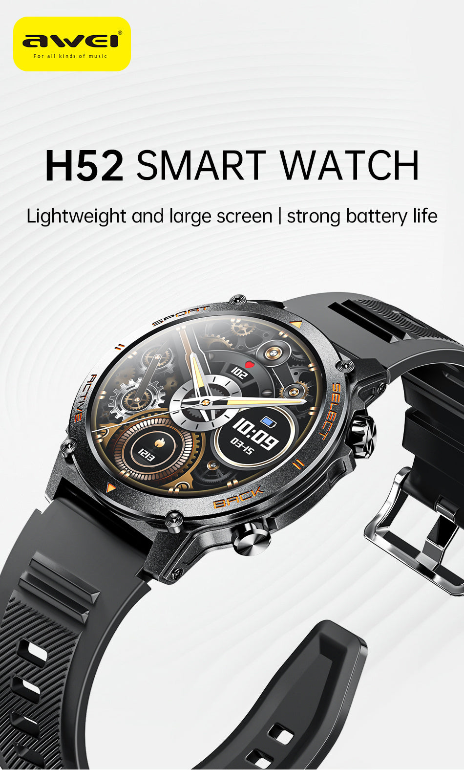 AWEI AMOLED Smartwatch H52 