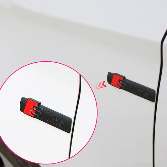 Gloss Black S Line Badge Emblem 1 Grill 3 Stickers For A3 A4 A5 A6 A8 TT Q7