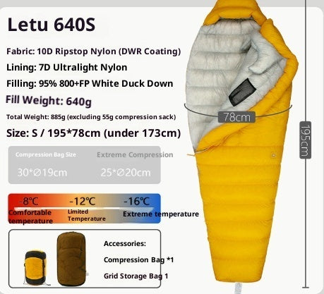 Outdoor Camping Ultra Light Down Sleeping Bag