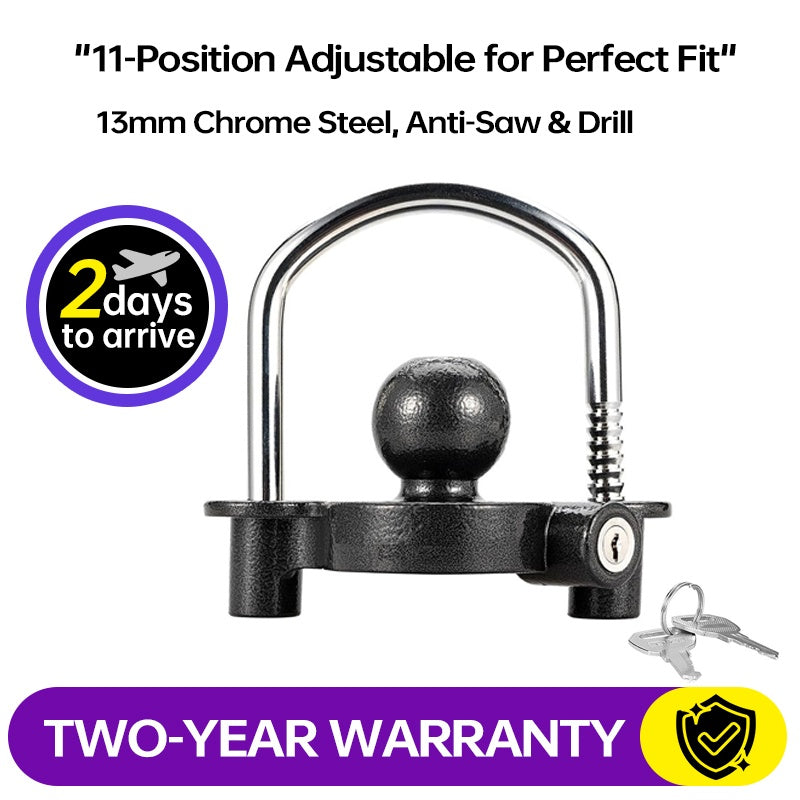 Black U-shaped Ball Cover Lock